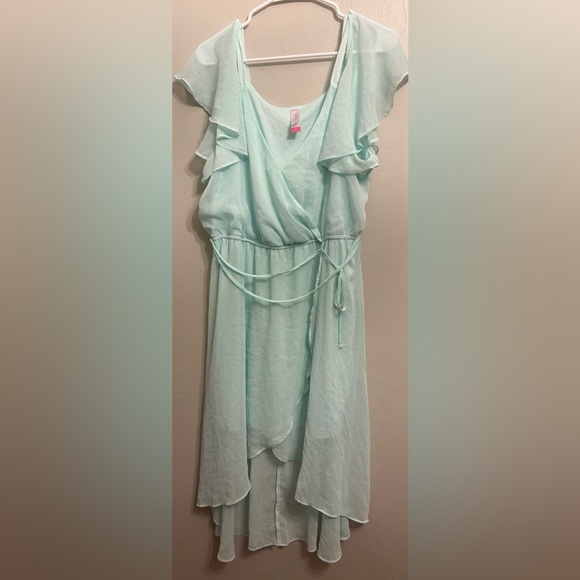 No Boundaries Mint Green Ruffle Dress - Picture 1 of 2